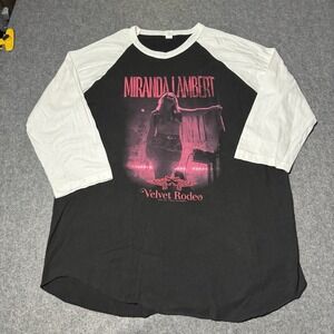 Miranda Lambert Velvet Rodeo Veas Residency Raglan Tour Shirt Size XL Country